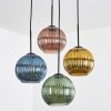Koyoto Lámparas suspendidas, Luminarias esféricas, Lámpara colgante de clúster Azul, dorado, Verde, Color cobre, 4 luces