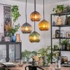 Koyoto Lámparas suspendidas, Luminarias esféricas, Lámpara colgante de clúster Azul, dorado, Verde, Color cobre, 4 luces