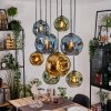 Ripoll Lámparas suspendidas, Luminarias esféricas, Lámparas colgantes Crudo, Negro, 8 luces