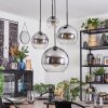 Koyoto Lámparas suspendidas, Luminarias esféricas, Lámpara colgante de clúster Transparente, Ahumado, 4 luces