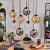 Gastor Lámparas suspendidas, Luminarias esféricas, Lámparas colgantes Colores ámbar, Cromo, Transparente, Ahumado, 8 luces