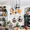 Gastor Lámparas suspendidas, Luminarias esféricas, Lámparas colgantes Colores ámbar, Cromo, Transparente, Ahumado, 8 luces