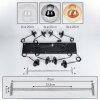 Gastor Lámparas suspendidas, Luminarias esféricas, Lámparas colgantes Colores ámbar, Cromo, Transparente, Ahumado, 8 luces