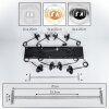 Gastor Lámparas suspendidas, Luminarias esféricas, Lámparas colgantes Colores ámbar, Cromo, Transparente, Ahumado, 8 luces