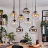 Gastor Lámparas suspendidas, Luminarias esféricas, Lámparas colgantes Colores ámbar, Cromo, Transparente, Ahumado, 8 luces