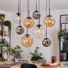 Gastor Lámparas suspendidas, Luminarias esféricas, Lámparas colgantes Colores ámbar, Cromo, Transparente, Ahumado, 8 luces