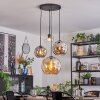 Koyoto Lámparas suspendidas, Luminarias esféricas, Lámpara colgante de clúster Colores ámbar, Cromo, Transparente, Ahumado, 4 luces