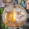 Koyoto Lámparas suspendidas, Luminarias esféricas, Lámpara colgante de clúster Colores ámbar, Cromo, Transparente, Ahumado, 4 luces
