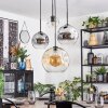 Koyoto Lámparas suspendidas, Luminarias esféricas, Lámpara colgante de clúster Colores ámbar, Cromo, Transparente, Ahumado, 4 luces