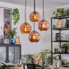 Ripoll Lámparas suspendidas, Luminarias esféricas, Lámpara colgante de clúster Color cobre, 4 luces