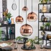 Koyoto Lámparas suspendidas, Luminarias esféricas, Lámpara colgante de clúster Transparente, Color cobre, 4 luces
