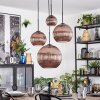 Koyoto Lámparas suspendidas, Luminarias esféricas, Lámpara colgante de clúster Color cobre, 4 luces