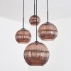 Koyoto Lámparas suspendidas, Luminarias esféricas, Lámpara colgante de clúster Color cobre, 4 luces