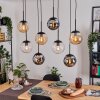 Gastor Lámparas suspendidas, Luminarias esféricas, Lámparas colgantes Colores ámbar, Cromo, Transparente, Ahumado, 8 luces