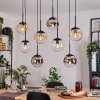 Gastor Lámparas suspendidas, Luminarias esféricas, Lámparas colgantes Colores ámbar, Cromo, Transparente, Ahumado, 8 luces