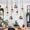Gastor Lámparas suspendidas, Luminarias esféricas, Lámparas colgantes Colores ámbar, Cromo, Transparente, Ahumado, 8 luces