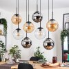 Gastor Lámparas suspendidas, Luminarias esféricas, Lámparas colgantes Colores ámbar, Cromo, Transparente, Ahumado, 8 luces