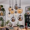 Gastor Lámparas suspendidas, Luminarias esféricas, Lámparas colgantes Colores ámbar, Cromo, Transparente, Ahumado, 8 luces