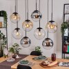 Gastor Lámparas suspendidas, Luminarias esféricas, Lámparas colgantes Colores ámbar, Cromo, Transparente, Ahumado, 8 luces