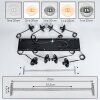 Gastor Lámparas suspendidas, Luminarias esféricas, Lámparas colgantes Colores ámbar, Transparente, Ahumado, 8 luces