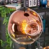 Ripoll Luminarias esféricas, Lámpara colgante de clúster Transparente, Color cobre, 4 luces