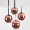Ripoll Lámparas suspendidas, Luminarias esféricas, Lámpara colgante de clúster Color cobre, 4 luces