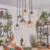 Koyoto Lámparas suspendidas, Luminarias esféricas, Lámparas colgantes Colores ámbar, Transparente, Ahumado, 6 luces