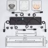 Koyoto Lámparas suspendidas, Luminarias esféricas, Lámparas colgantes Colores ámbar, Transparente, Ahumado, 6 luces