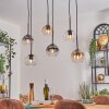 Koyoto Lámparas suspendidas, Luminarias esféricas, Lámparas colgantes Colores ámbar, Transparente, Ahumado, 6 luces