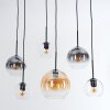 Koyoto Lámparas suspendidas, Luminarias esféricas, Lámparas colgantes Colores ámbar, Transparente, Ahumado, 6 luces
