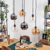 Koyoto Lámparas suspendidas, Luminarias esféricas, Lámparas colgantes Colores ámbar, Cromo, Transparente, Ahumado, 6 luces
