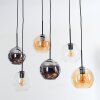 Koyoto Lámparas suspendidas, Luminarias esféricas, Lámparas colgantes Colores ámbar, Cromo, Transparente, Ahumado, 6 luces