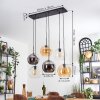 Koyoto Lámparas suspendidas, Luminarias esféricas, Lámparas colgantes Colores ámbar, Cromo, Transparente, Ahumado, 6 luces