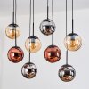 Gastor Lámparas suspendidas, Luminarias esféricas, Lámparas colgantes Colores ámbar, Cromo, Color cobre, Ahumado, 8 luces