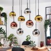 Gastor Lámparas suspendidas, Luminarias esféricas, Lámparas colgantes Cromo, dorado, Transparente, Color cobre, Ahumado, 8 luces