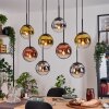 Gastor Lámparas suspendidas, Luminarias esféricas, Lámparas colgantes Cromo, dorado, Transparente, Color cobre, Ahumado, 8 luces