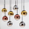 Gastor Lámparas suspendidas, Luminarias esféricas, Lámparas colgantes Cromo, dorado, Transparente, Color cobre, Ahumado, 8 luces