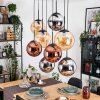 Gastor Lámparas suspendidas, Luminarias esféricas, Lámparas colgantes Colores ámbar, Cromo, Color cobre, Ahumado, 8 luces