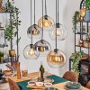 Koyoto Lámparas suspendidas, Luminarias esféricas, Lámparas colgantes Colores ámbar, Transparente, Ahumado, 6 luces