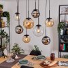 Gastor Lámparas suspendidas, Luminarias esféricas, Lámparas colgantes Colores ámbar, Cromo, Transparente, Ahumado, 8 luces
