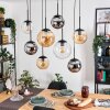 Gastor Lámparas suspendidas, Luminarias esféricas, Lámparas colgantes Colores ámbar, Cromo, Transparente, Ahumado, 8 luces