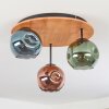 Ripoll Plafones, Luminarias esféricas Crudo, Negro, 3 luces