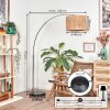 Granja Lámpara de pie, Lámparas de pie tipo arco Cromo, Negro, 1 luz