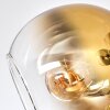 Koyoto Plafones, Luminarias esféricas 81 cm dorado, Transparente, Color cobre, Ahumado, 10 luces