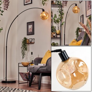 Ripoll Lámpara de pie, Lámparas de pie tipo arco Negro, 1 luz