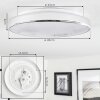 Makak Lámpara de Techo LED Cromo, Blanca, 1 luz