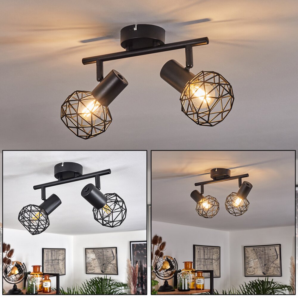 Palmira Lámpara de Techo Negro, 2 luces main product photo