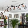 Baripada Lámpara de Techo Negro, 6 luces