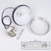 Foverup Lámpara Colgante Cromo, Negro, 1 luz
