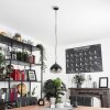 Foverup Lámpara Colgante Cromo, Negro, 1 luz